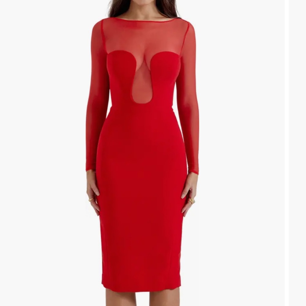 House of CB Yasmin Long Sleeve Body-Con Cocktail Dress